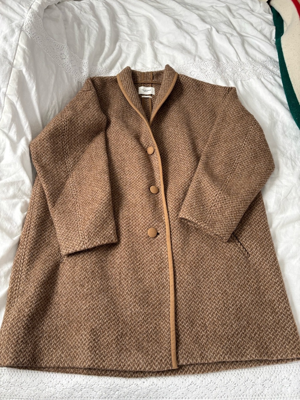 ISABEL MARANT ÉTOILE Sz 38 (US MEDIUM) Jelanyo Coat In Camel In Brown - Picture 7 of 14